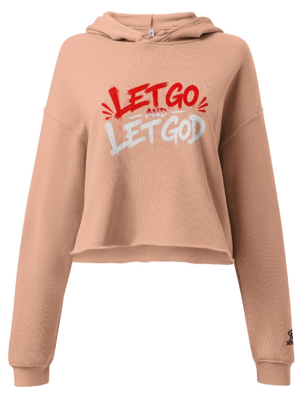 2wenty8 “Let Go and Let God” Cropped Hoodie with Embroidered Logo - Picture 6 of 7